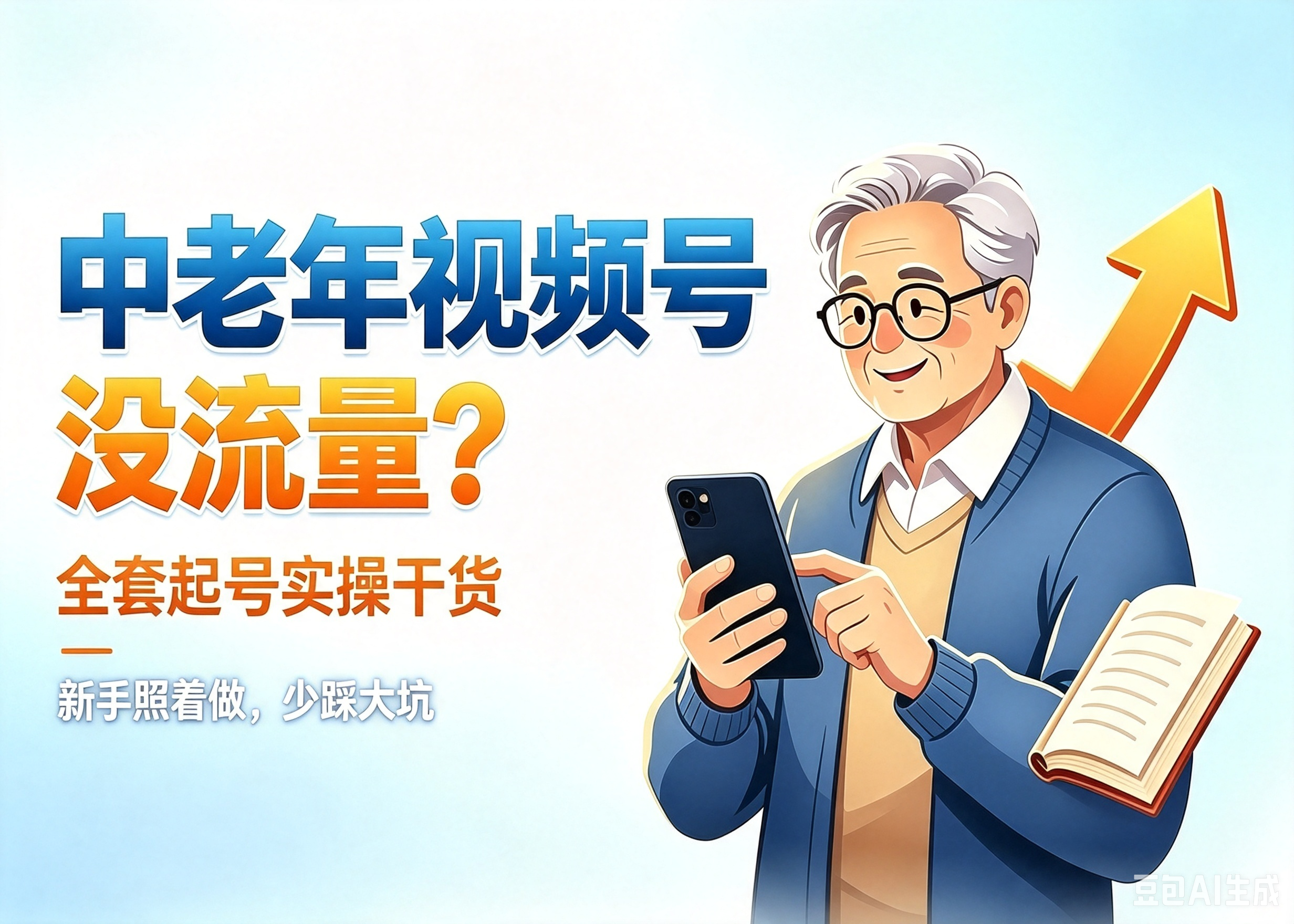 做中老年账号总没播放量？看完这套完整运营方案
