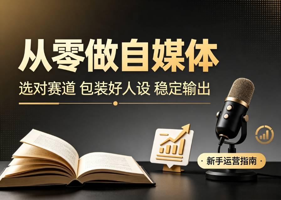 普通人做自媒体零起步教程，搞定赛道和人设就能涨粉