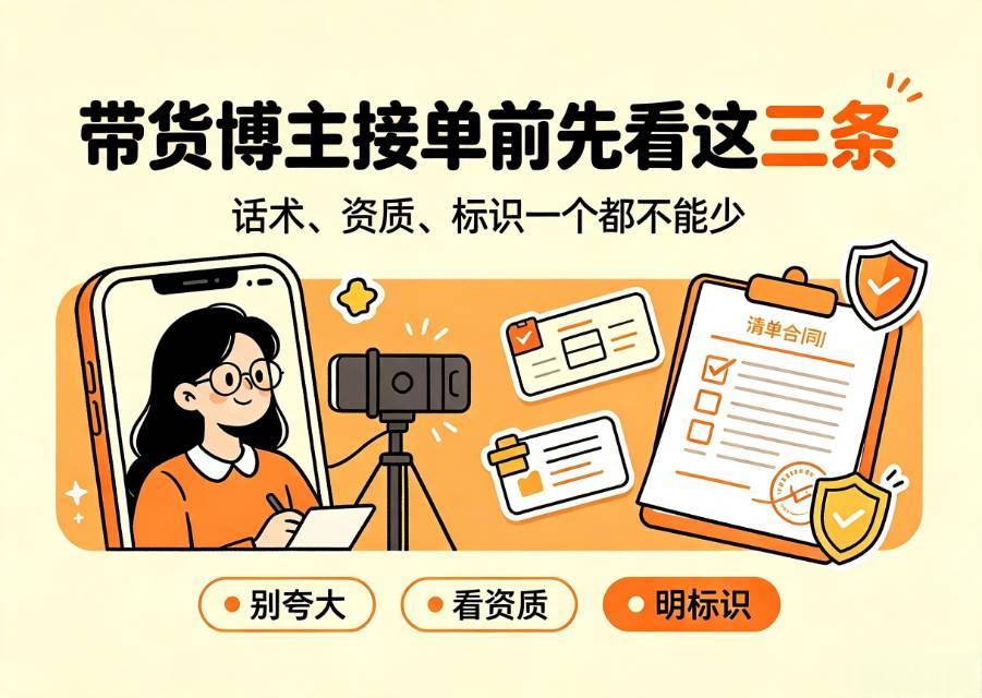 博主合规带货，自媒体接广告，商单避坑