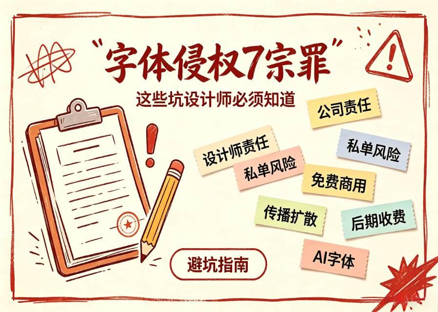字体侵权常见7大误区，设计师一定要看明白