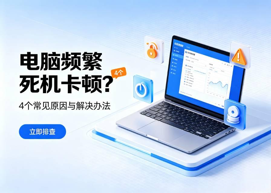Windows电脑频繁死机卡顿？4个常见原因与简易解决办法