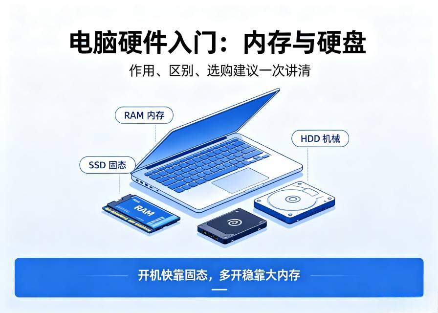 硬盘和内存到底有什么区别？一文看懂电脑两大硬件