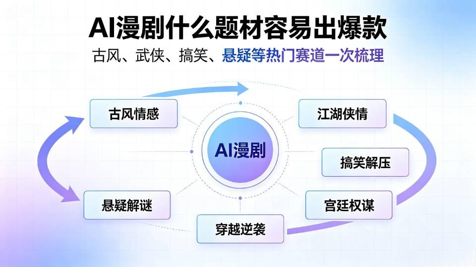AI漫剧做什么题材容易火？六大热门赛道详细分析