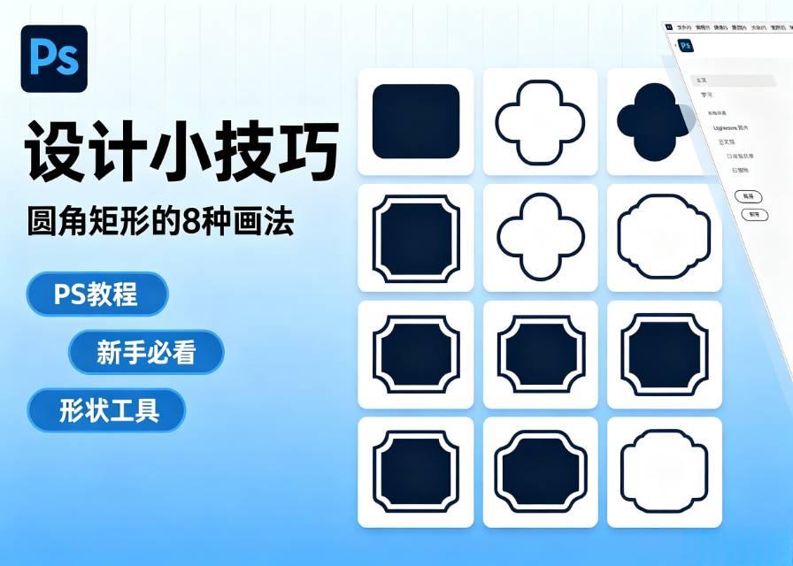 PS矩形圆角制作技巧，轻松打造多种创意边框形状