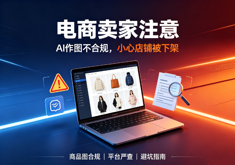 电商AI作图严查！国内外卖家务必重视合规风险