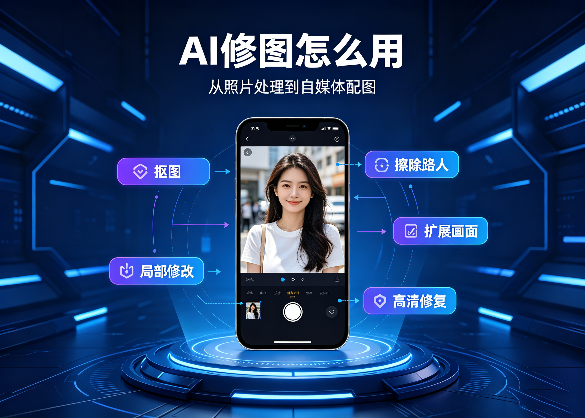豆包AI修图怎么用？抠图/擦除/扩图/高清修复全套实操指南​