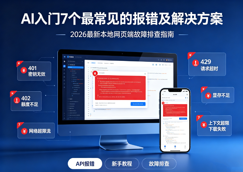 AI入门7个最常见的报错及解决方案【2026最新】