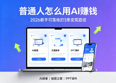 普通人怎么用AI赚钱？2026新手可落地的3条变现路径